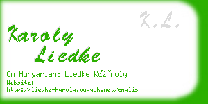 karoly liedke business card